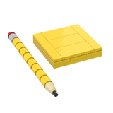 Buildable Notepad and Pencil- Custom Set Made With Genuine LEGO® Bricks.